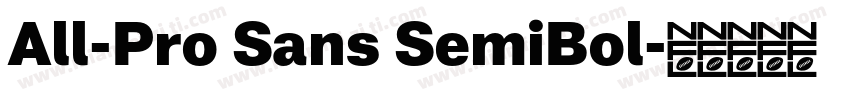 All-Pro Sans SemiBol字体转换
